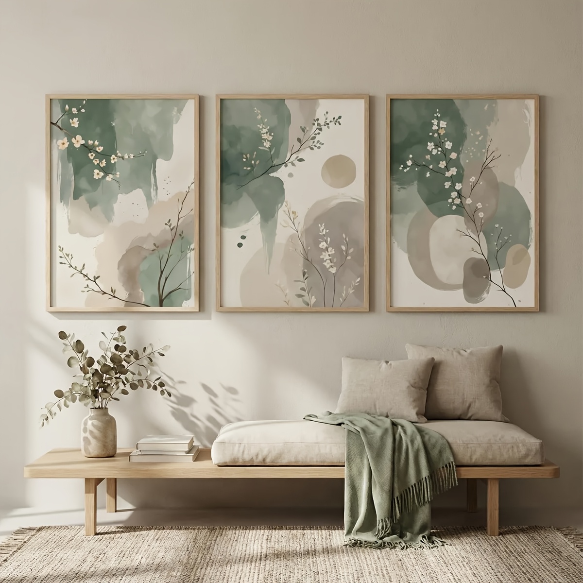 Plant Parenting - 3 stuks Japanse stijl planten canvas