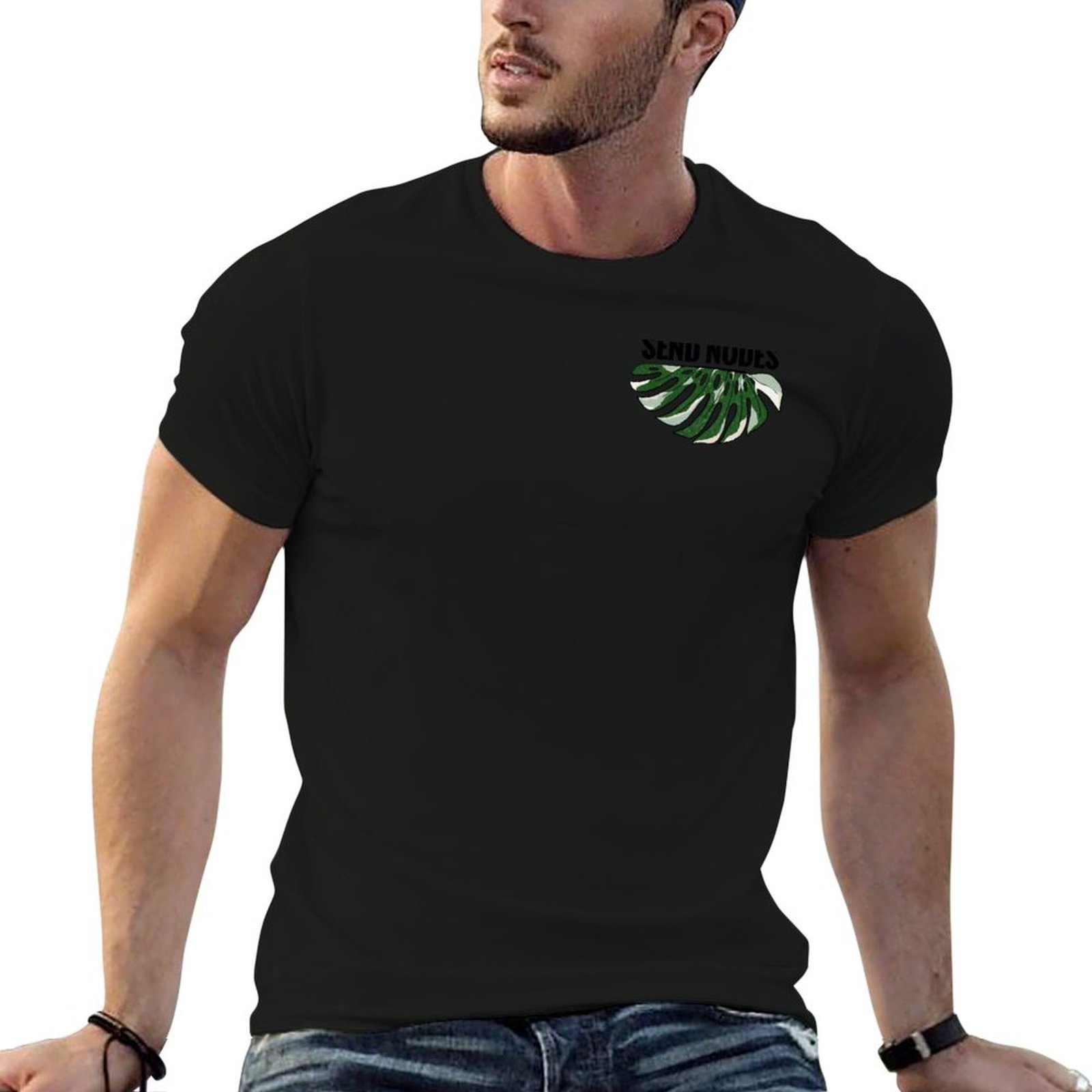 Variegated Monstera Node - Send Nodes - Variegated Monstera T-shirt