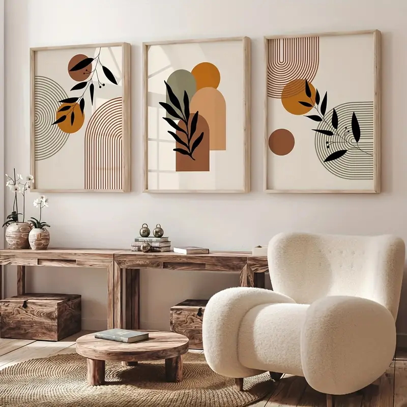 Plant Parenting - 3 stuks planten-geometrische abstracte posters in